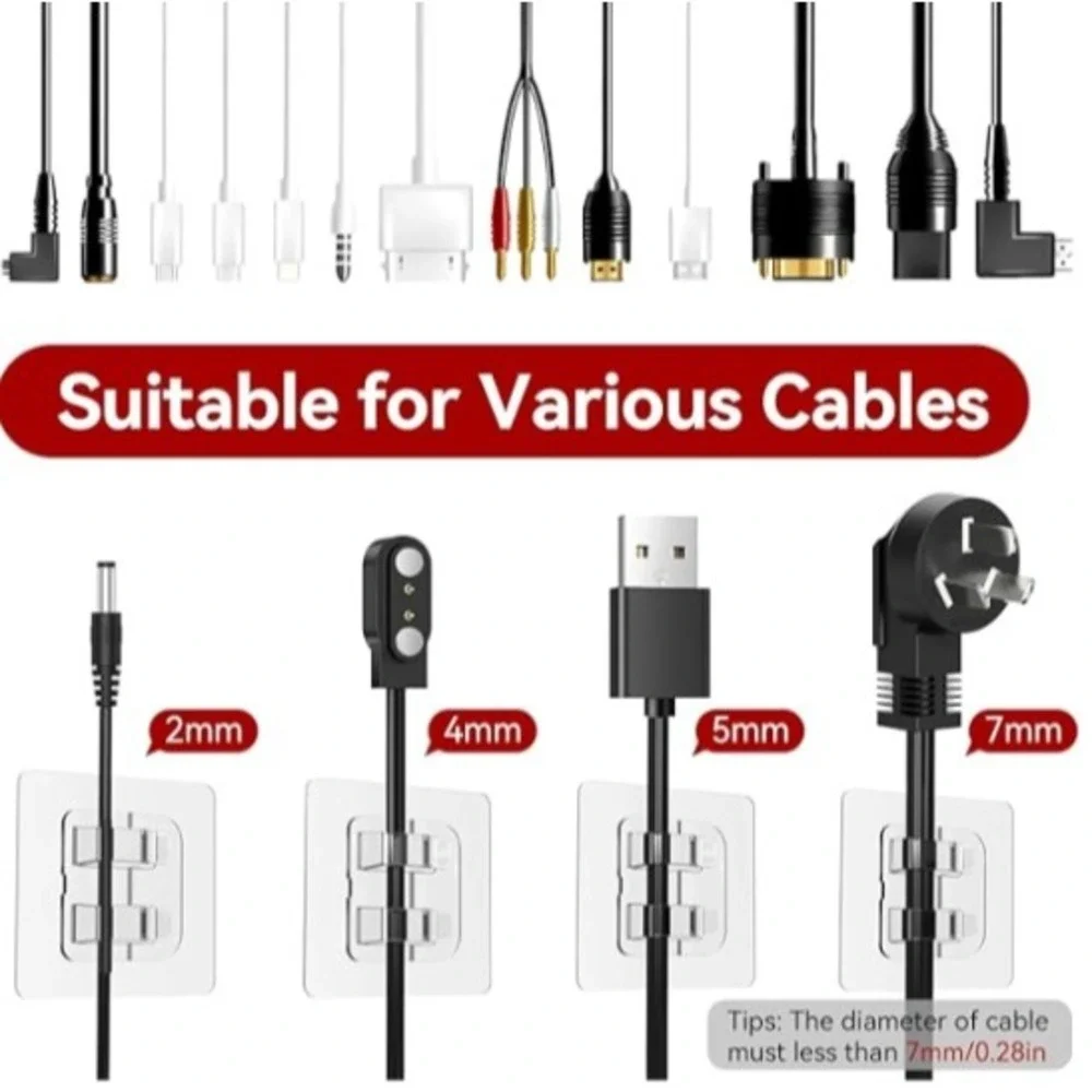 Hooks for Outdoor String Lights, 80 Pack‎ Heavy Duty Cable Clips